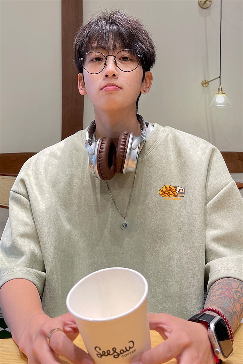 麂皮绒！重磅麂皮绒短袖t恤男JT502-特p19,男装T恤,电商B371