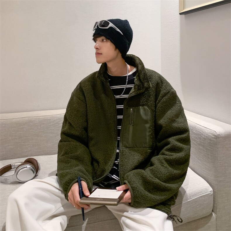 冬款泰迪绒开衫加大加厚棉服男XZ109-P90,男装棉衣,星座109-1