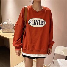 印花双层拼接卫衣，女装卫衣/绒衫，纽芮