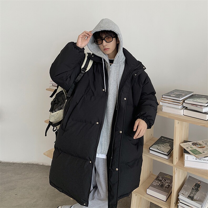 新款假两件拼接中长款情侣装棉衣加厚连帽棉服A071-Y296-P135女类，女装棉衣/棉服，电商A071