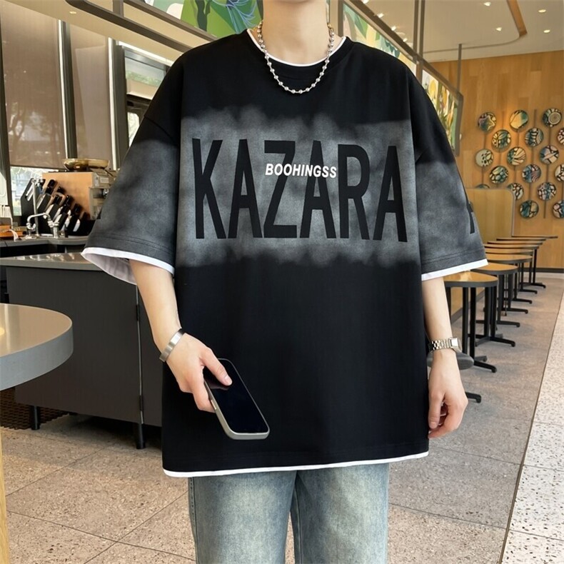25159-特P40夏季青少年时尚T恤男短袖打底衫潮牌字母印花短袖T恤,男装T恤,电商D310B