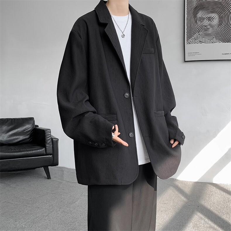 8XL-M肌理感西服美式休闲西装外套男复古痞帅高级感衣服XF002P85,男装西服,电商B312
