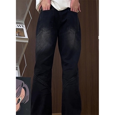 春季潮流百搭休闲直筒牛仔裤美式宽松男款阔腿休闲裤K502-P60控78，男装休闲裤，星座218-5