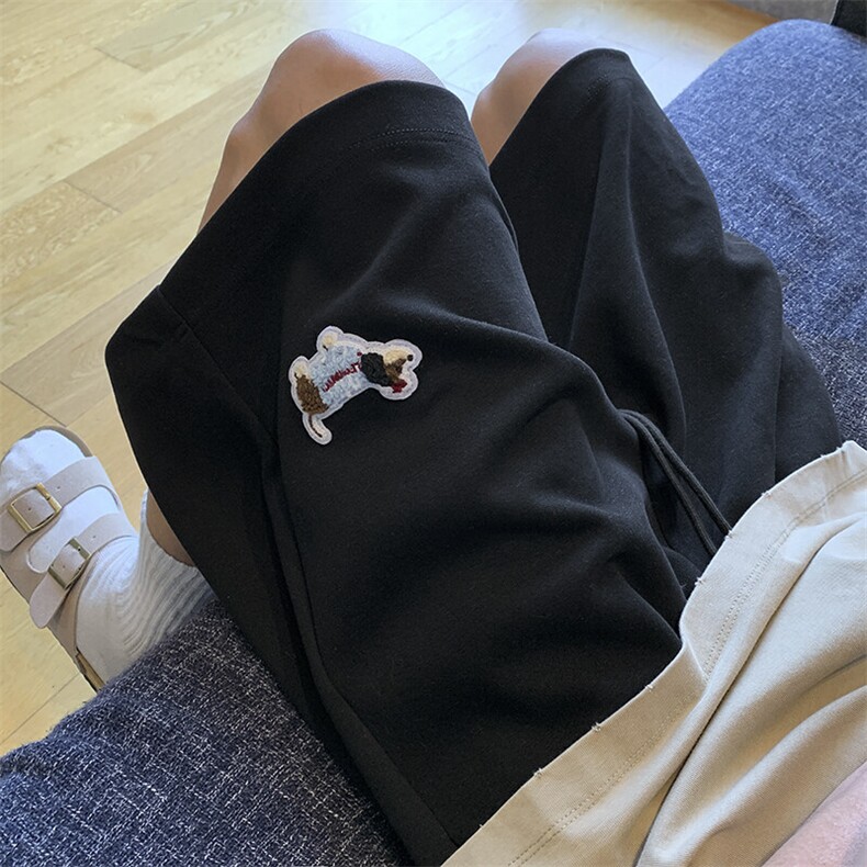 夏季新款腊肠狗绣标针织短裤65棉XZ604-DK813-特P25控48,男装牛仔裤,星座604