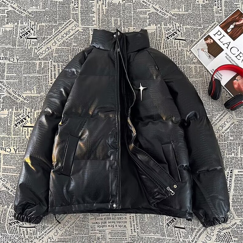立领棉衣男冬季新款潮牌小众面包服美式高街羽绒棉服MF183-P105图片