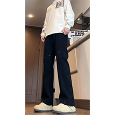 绑带弯刀牛仔裤窄版修身显瘦微喇直筒裤棉50%310A-4-NZ63-P55，男装牛仔裤，星座310A-4