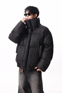 PU皮棉服男连帽毛领棉衣帽子可拆卸毛领可拆卸MF668-特P88无差价图片
