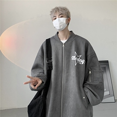 23秋款美式复古麂皮绒飞行棒球服男女夹克外套JF251-P80控108，男装夹克，电商B370