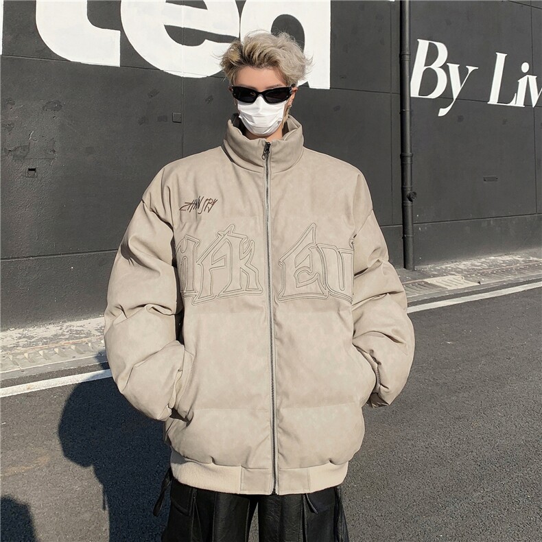 美式复古做旧皮服棉服男女款秋冬季加厚oversize宽松皮衣外套ins,男装皮衣,星座1013