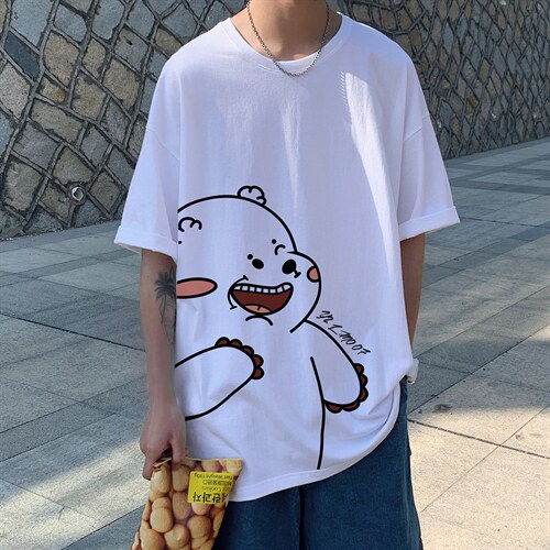 图案已注册港风日系休闲情侣潮大码风短袖T恤男7310F25控38，男装T恤，星座227-7