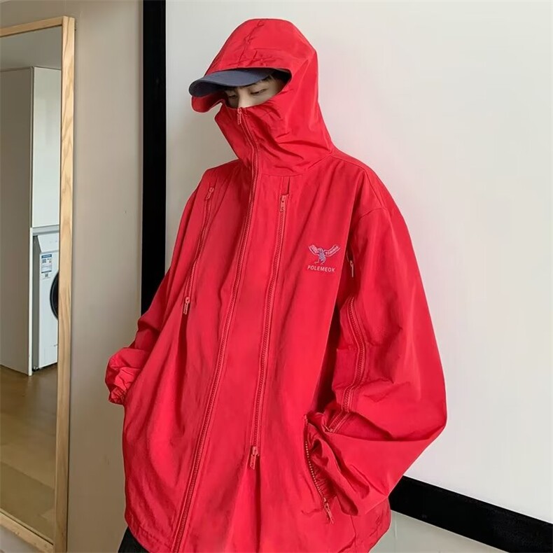 美式机能风冲锋衣外套男秋冬季青年痞帅连帽夹克宽松潮牌GT60-p59,男装夹克,星座1008-1