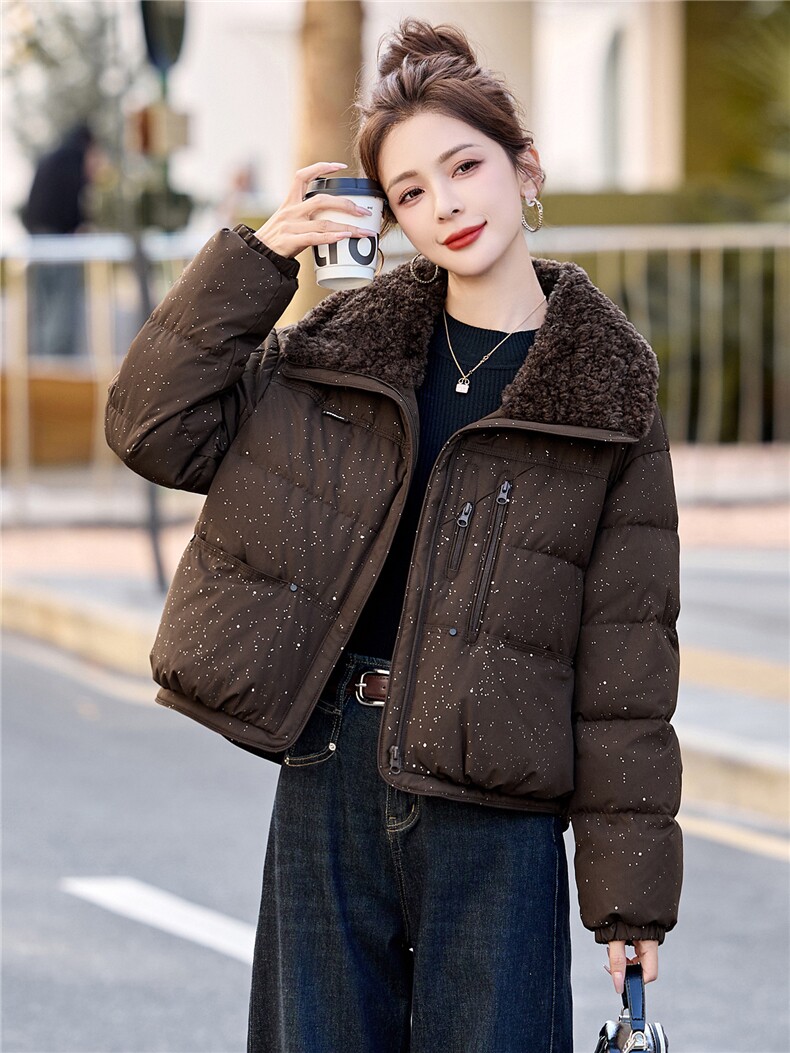 2025年冬季大翻领90白鸭绒羽绒服,女装羽绒服,艾尚靓装
