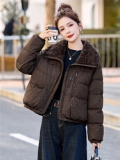 2025年冬季大翻领90白鸭绒羽绒服，女装羽绒服，艾尚靓装