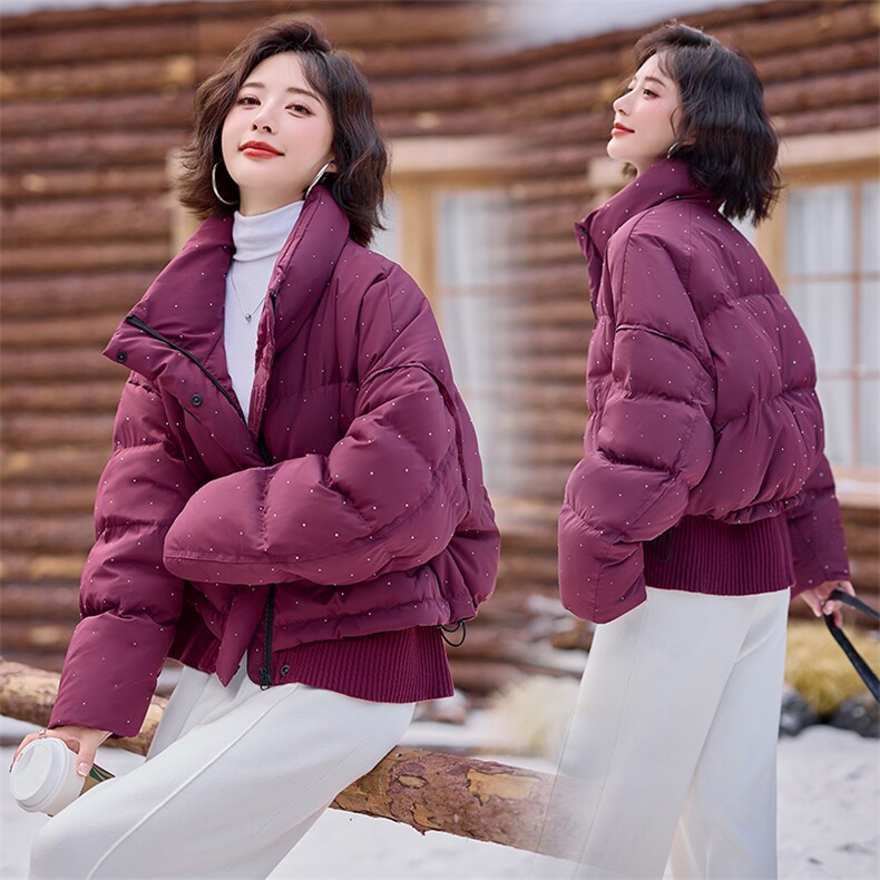 现货！！！亮片羽绒服女士短外套,女装羽绒服,素月