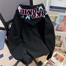 万针刺绣结构设计重磅秋冬全棉高品质美式高街连帽卫衣外套Y7708，女装短外套，电商A486-1