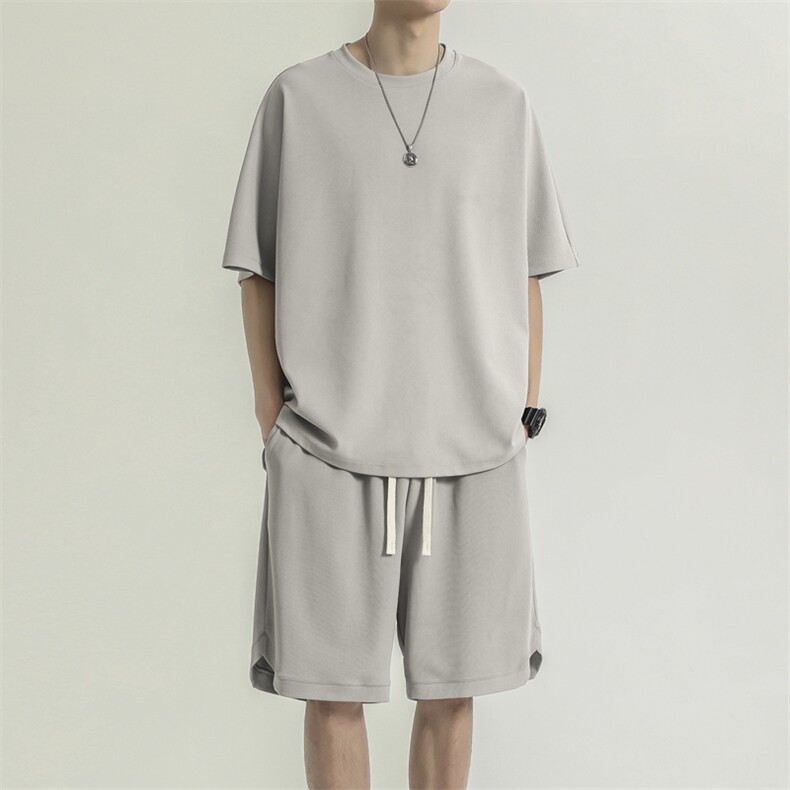 夏季清爽套装时尚百搭衣服一套搭配痞帅夏天高端帅气TZ10-特批-65,男装休闲套装,星座718
