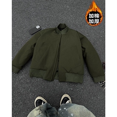 特批P90无差价冬款clean短款立领加棉保暖高街大码夹克外套M2932，男装棉衣，电商A001-1