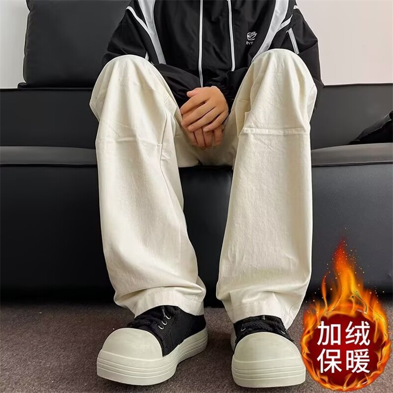 褶皱工装裤男秋冬美式日系微喇裤春秋款休闲直筒裤子MKT179P48,男装工装外套,星座1013-5