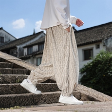 2025秋冬风灯芯绒复古灯笼裤宽松束脚超大码M-9XL2538-P65，男装休闲裤，电商A057B