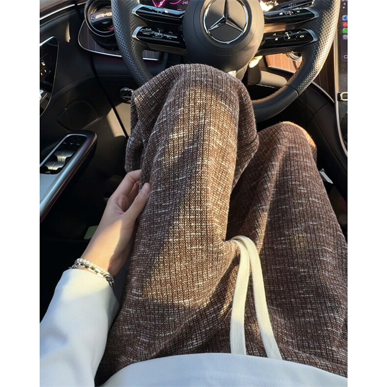 重磅420gK9527批40加绒批50针织休闲裤加厚保暖裤子宽松阔腿裤，男装棉衣，电商D229A