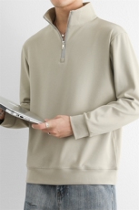 卫衣男款2025春秋季美式立领打底长袖男上衣服重磅高领外套，男装T恤，星座914