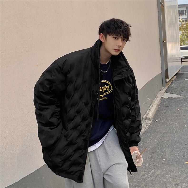 1定制面料棉衣男港风半高领棉服男外套男8707P125控168,男装棉衣,星座226-2