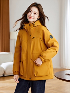 现货2025冬季新款休闲时尚连帽女士加厚加棉派克服图片