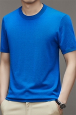 AFZL2321钱塘2020-3中青年男士时尚休闲帅气半袖圆领针织衫P77，男装针织衫/毛衣，钱塘207-3