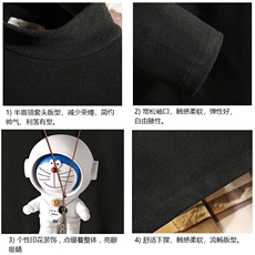 BT40233-P30加绒款-P40半高领长袖t恤男大码内搭打底衫男砖墙，男装T恤，电商A040A