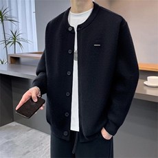 W10732-P53网图现货秋冬季新品潮流高克重开衫针织毛衣休闲外套，男装针织衫/毛衣，星座1608