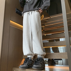 新款加绒加厚打褶束脚卫裤大码M~5XLXZ604-KP95JR-P60控78，男装休闲裤，星座604