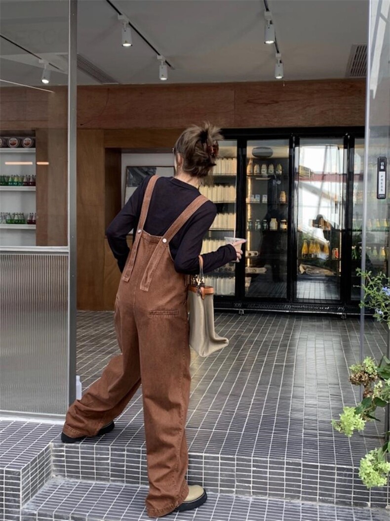 彩色牛仔背带裤，其它，肆尔