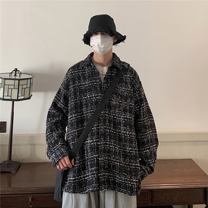 港风长袖夹克男大码中性风情侣潮大皂风夹克男CCS8019P45控68图片