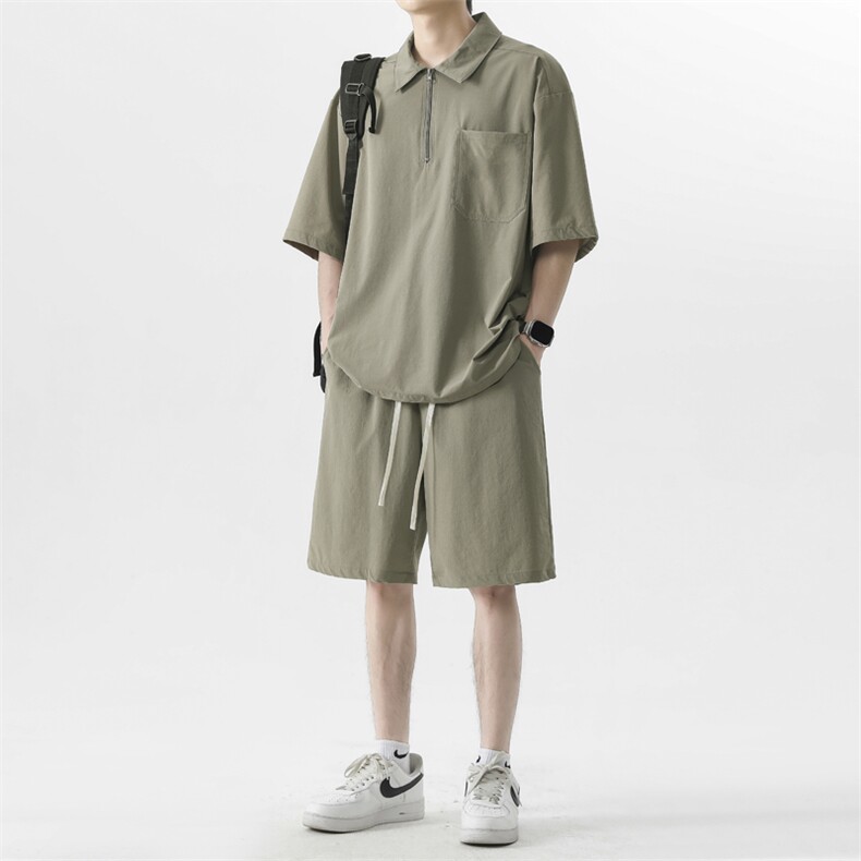 时尚速干休闲套装亲肤坠感柔顺舒适夏季运动潮流TZ20-特批65,男装休闲套装,星座718