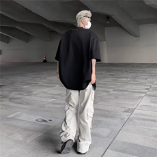 短袖t恤男夏季新款重磅痞帅潮牌设计感小众宽松休闲五分半袖体恤，男装T恤，星座1013