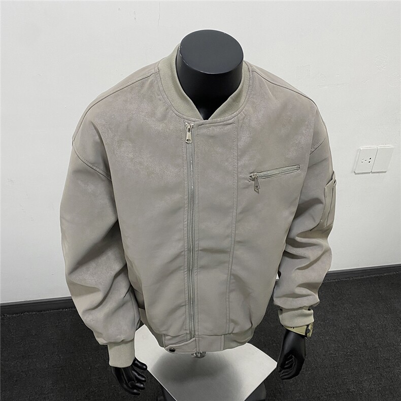 美式高阶秋冬PU棒球服夹克痞帅百搭情侣外套J57911TP85,男装夹克,电商A247