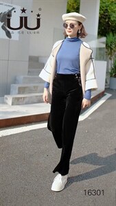 / / ▲16301 手感的一条丝绒阔腿裤 面料超,其它,都市米兰