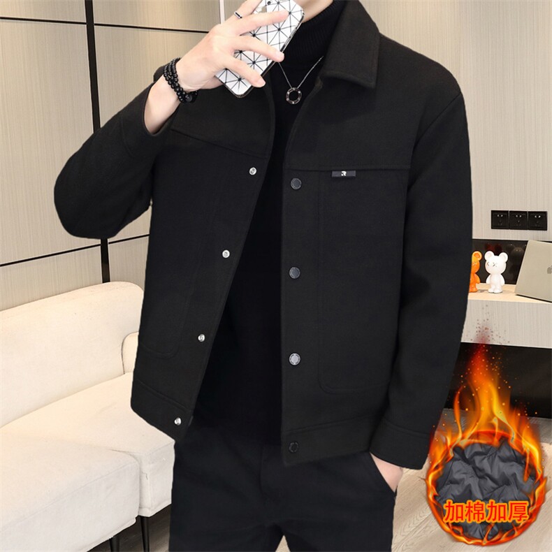 加棉加厚毛呢翻领夹克型男商务休闲青年外套男NM7930-P125,男装夹克,星座310B-3