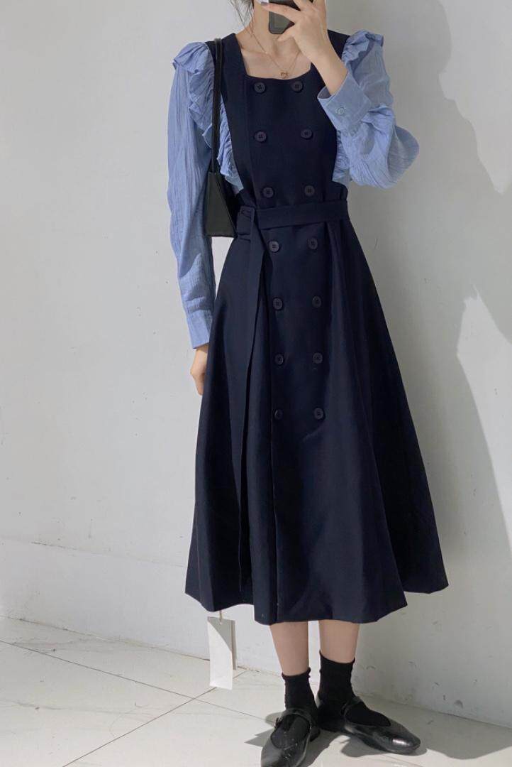 拼接连衣裙，女装连衣裙，驿谷