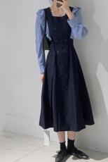 拼接连衣裙，女装连衣裙，驿谷