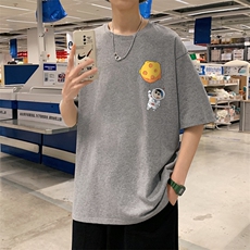 ！春夏新款纯棉宽松短袖T恤男士情侣体恤衫男DX01-P20，男装T恤，电商B367