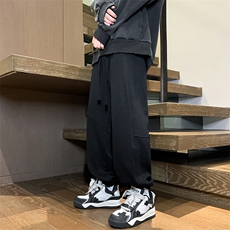 港风秋冬长裤本布织裤袋美式卫裤宽松休闲束脚卫裤K23305-P40控58，男装休闲裤，星座717