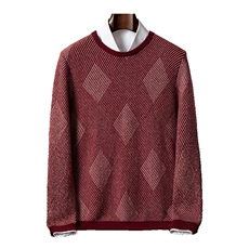 2025年秋冬季羊绒衫男圆领打底衫冬季款中年爸爸宽松高档毛衣加厚，男装羊绒套衫，星纬羊绒