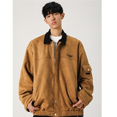 春装现货撞色麂皮绒夹克XZ609-WT2367-P108-138，男装夹克，星座609