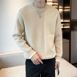 毛衣男士秋冬季新款内搭打底衫圆领套头毛线衣针织衫外套 MY05图片