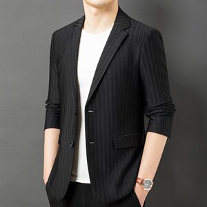 男士西装外套春秋季休闲西服男2023秋季新款中年爸爸单件上衣图片