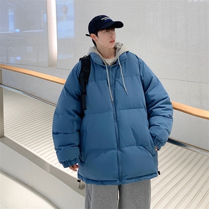 冬季加厚纯色棉服男棉袄外套潮流棉衣男A266-P03-P35特批黑色P35图片