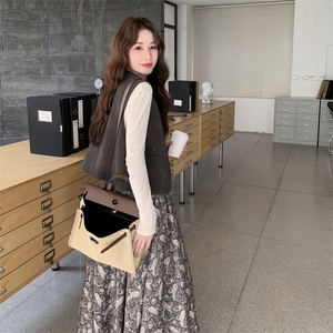 秋装新款现货 皮马甲两件套套裙 2C271-9537-P175K238图片