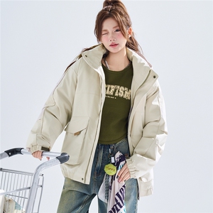 新款冬季大码羽绒棉服棉袄连帽工装韩版宽松外套A436-2533-P98图片
