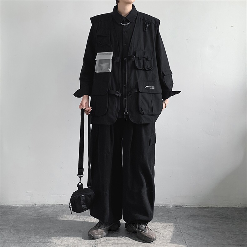休闲马甲男宽松工装百搭ins潮流机能风M101-P45,男装工装外套,电商D202